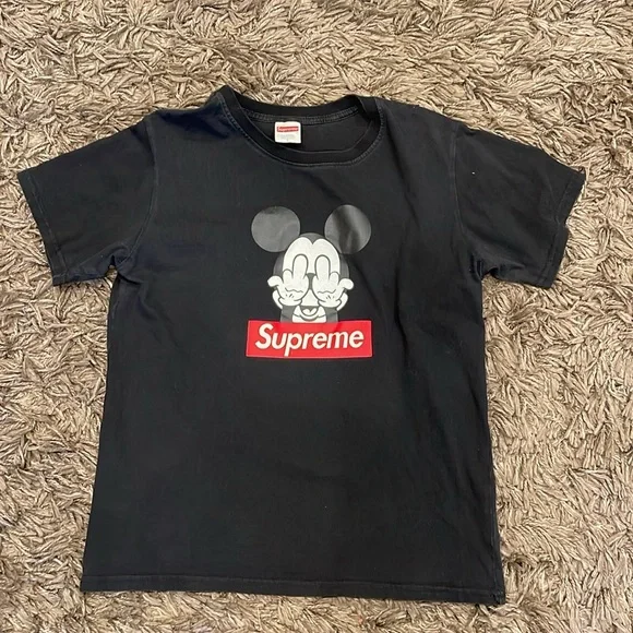 Supreme | Shirts | Supreme Mickey Mouse T Shirt Black Men Size L